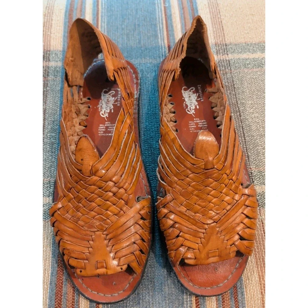 Sanchez Woven Leather Sandals Men's 11.25